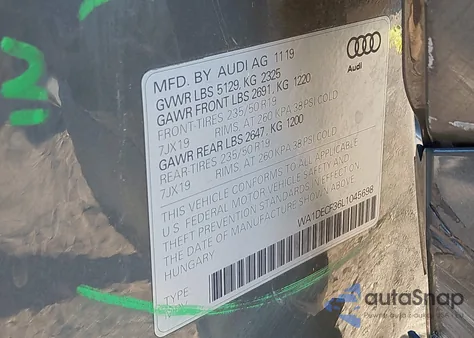 2020 Audi Q3 Premium 45 Tfsi S Line Quattro Tiptronic from USA, damaged, VIN WA1DECF36L1045698